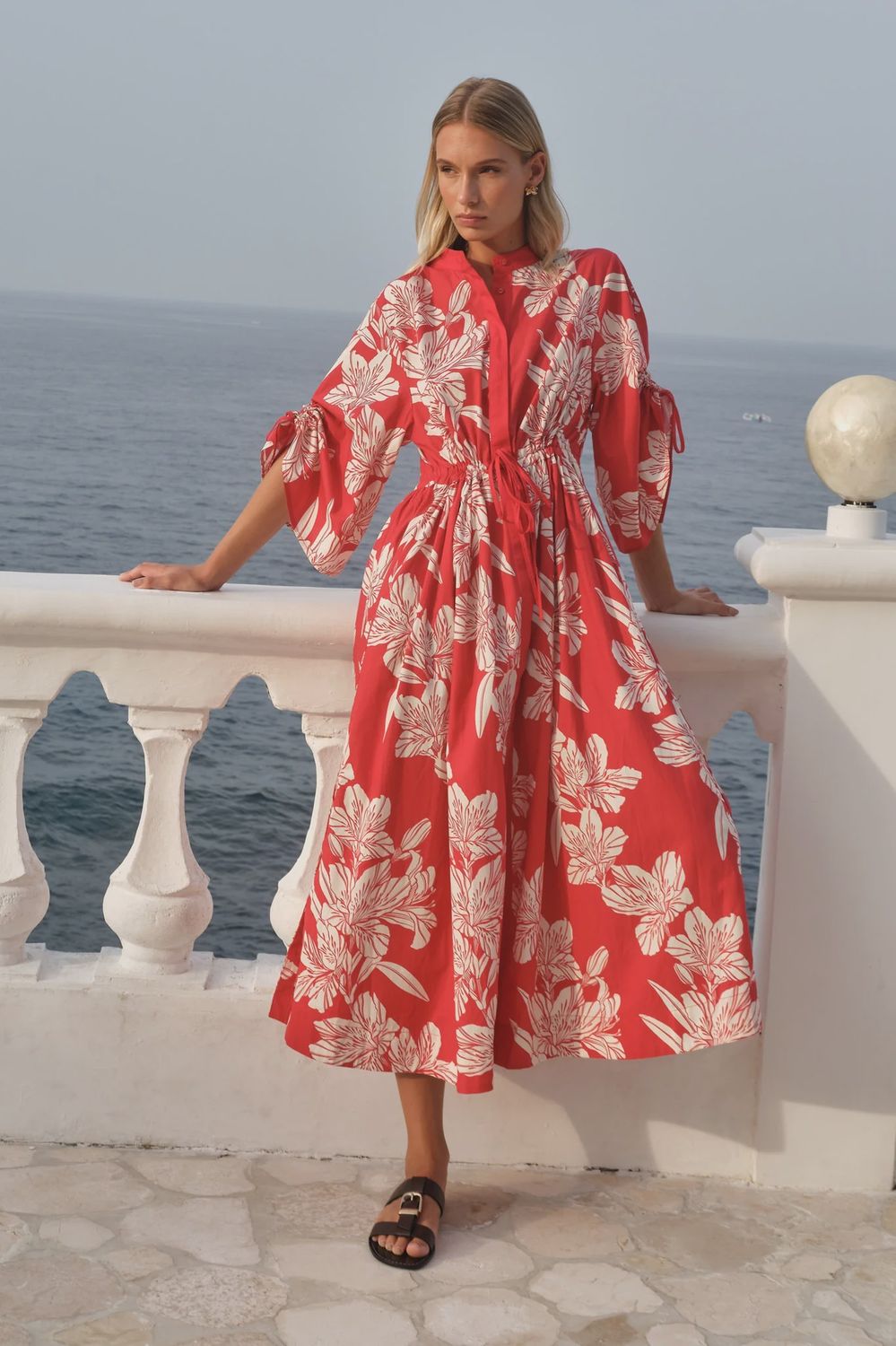 Fate + Becker | Dominica Dress | Red &amp; Cream