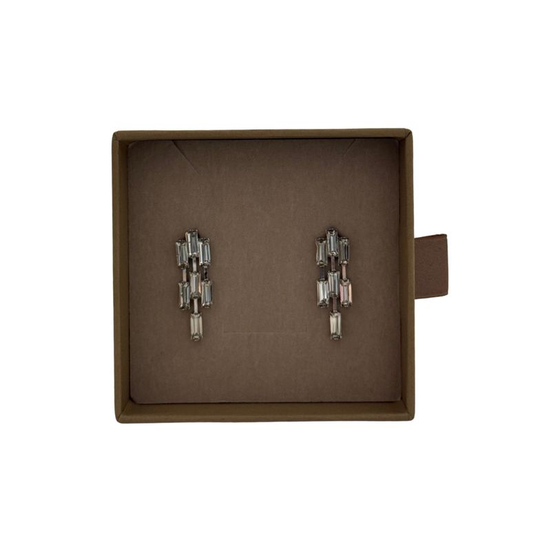 Lilio | Crystal  Drop Earrings | Silver