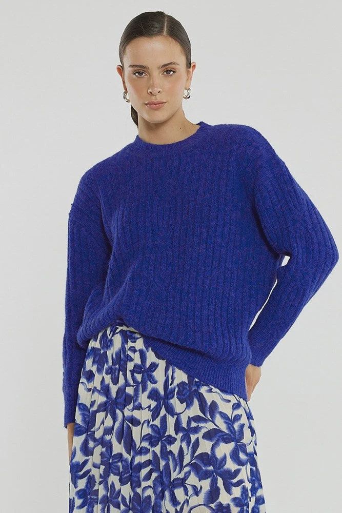 Sass | Kira Cable Jumper | Cobalt