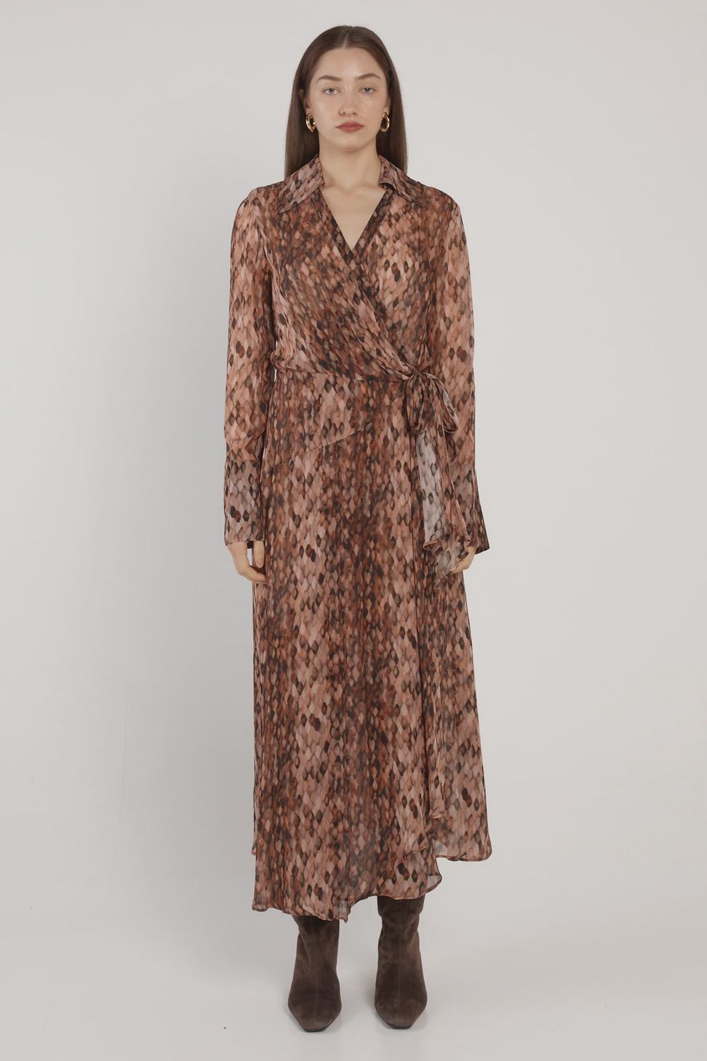 Fate + Becker | Isla Wrap Dress | Snake Print