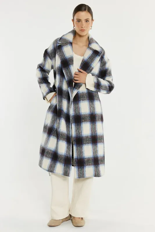 Sass | Kit Longline Coat | Cream Check
