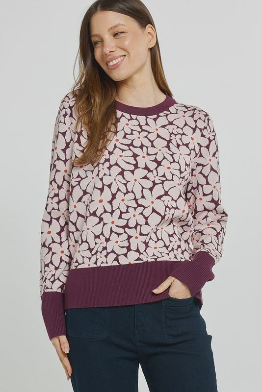 Betty Basic | Maisie Sweater | Wine Petal
