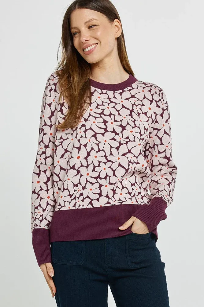 Betty Basic | Maisie Sweater | Wine Petal
