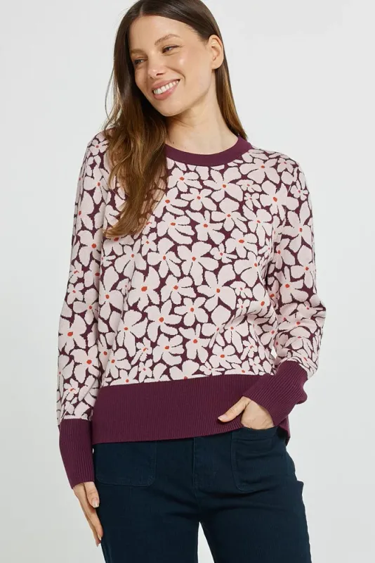 Betty Basic | Maisie Sweater | Wine Petal