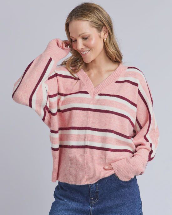 Elm | Elsa Stripe Knit | Rose Stripe