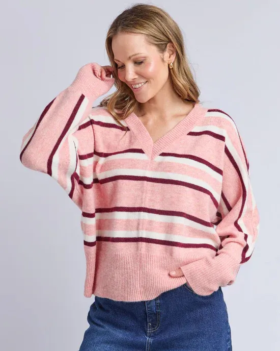 Elm | Elsa Stripe Knit | Rose Stripe