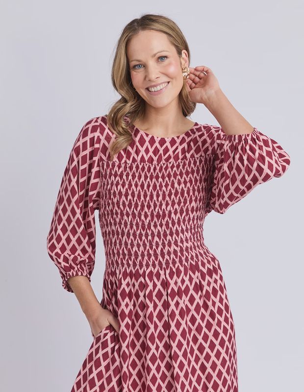 Elm | Kiruna Dress | Dimond Print