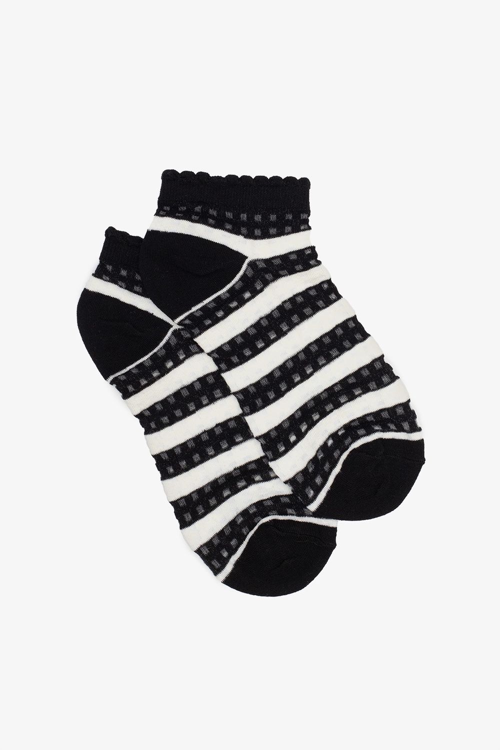 Antler | Monochrome Ankle Sock | Black