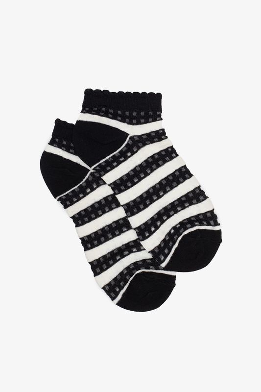 Antler | Monochrome Ankle Sock | Black