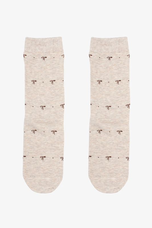 Antler | Oatmilk Bow Sock | Oat