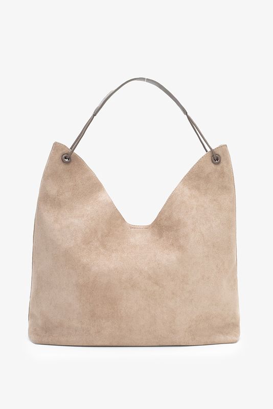 Antler | Classic Carry-All Shoulder Bag | Taupe Suedette
