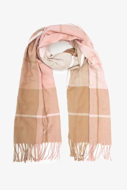 Antler | Caramel Blush Check Scarf | Caramel