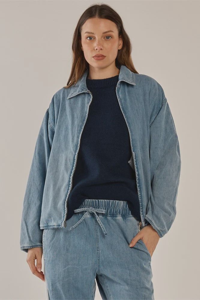Betty Basic | Callie Bomber Jacket | Denim