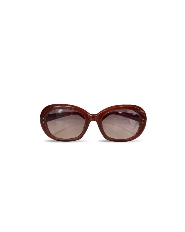 Sparkle Sunglasses | Large Oval | Orange/Red