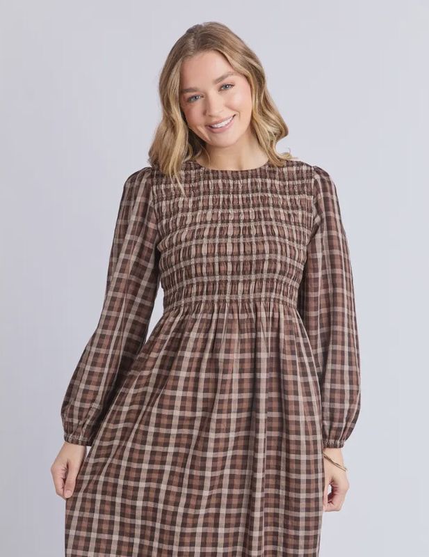 Foxwood | Coco Check Dress | Coffee Check