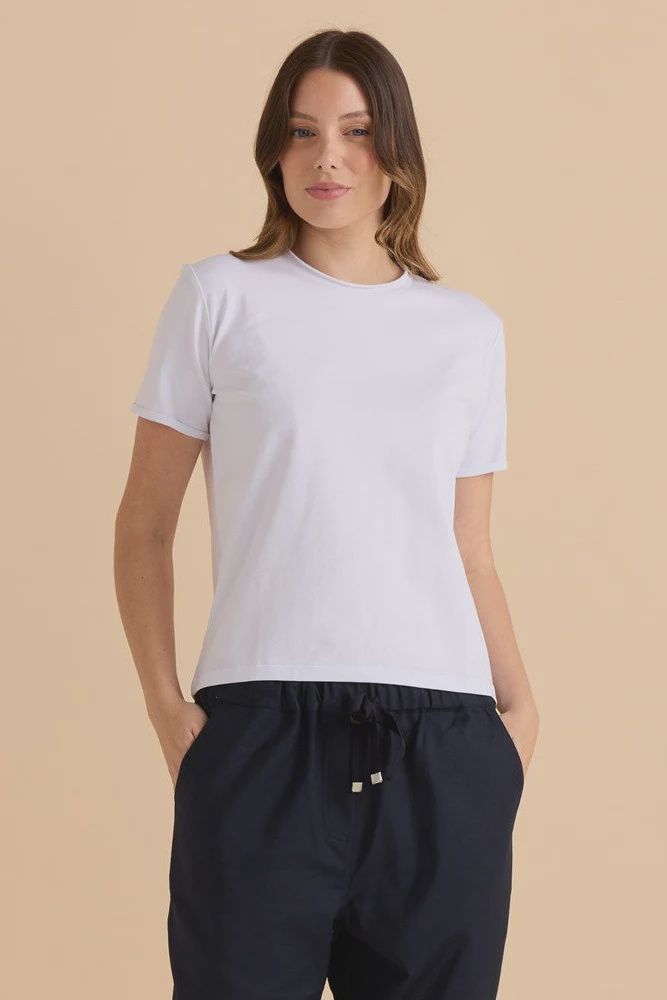 Betty Basic | Cotton Slim Fit Tee | White