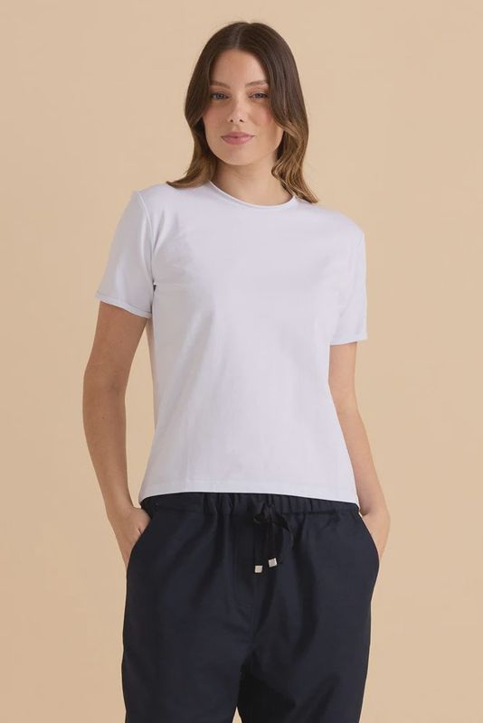 Betty Basic | Cotton Slim Fit Tee | White