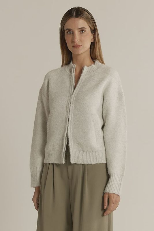 Fate + Becker | Lumi Zip Jumper | Snow Marle