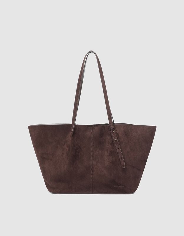 Louenhide | Sawyer Suedette Tote Bag | Chocolate