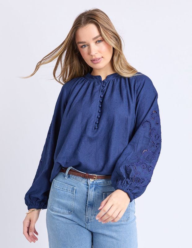 Foxwood | Carlson Top | Midnight Blue