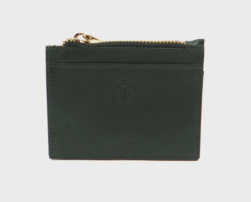 Second Nature | Leather Card Holder | Bottle Green