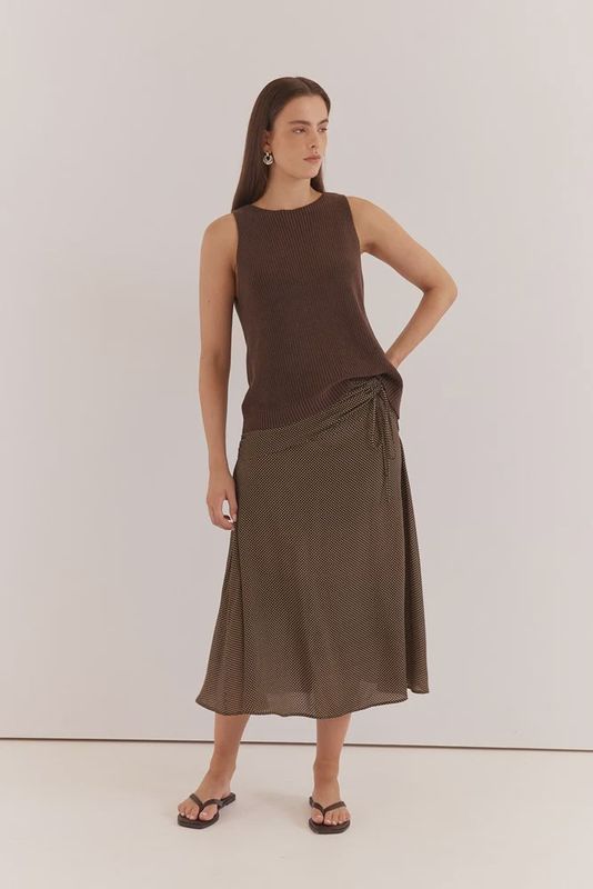 Sass | Kiani Knit Tank | Chocolate