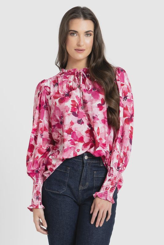 Seeking Lola | Byron Blouse | Blosson Smudge