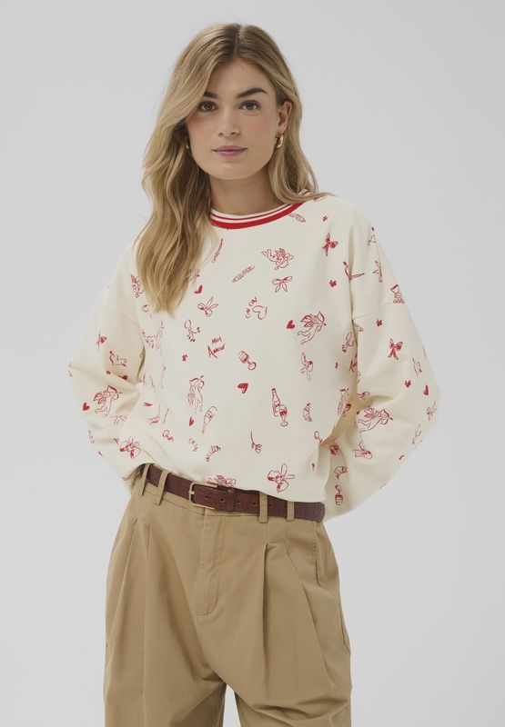 Saint Tropez | Pemilia Sweatshirt | Ice Red Mon Amour