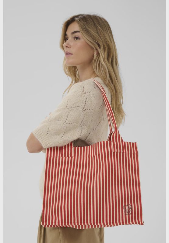 Saint Tropez | Pansy Bag | Poppy Seedpearl Wide Stripe