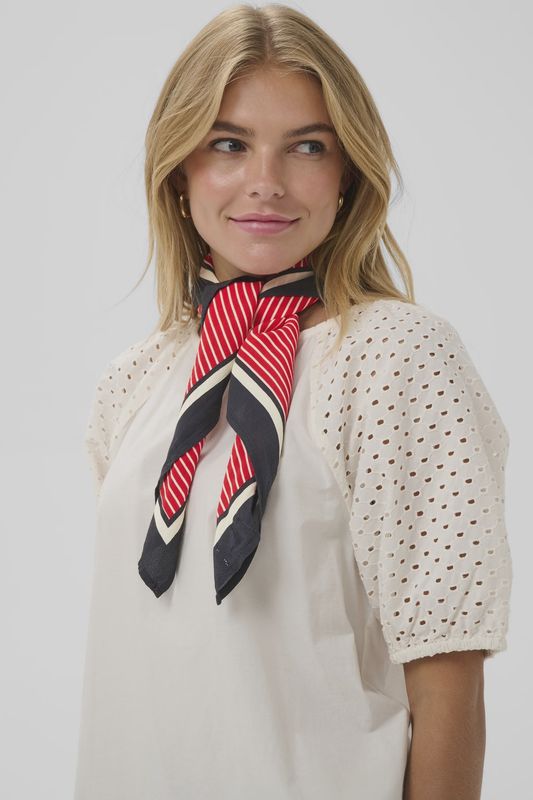 Saint Tropez | Priscilla Scarf | Poppy Seedpearl Stripe