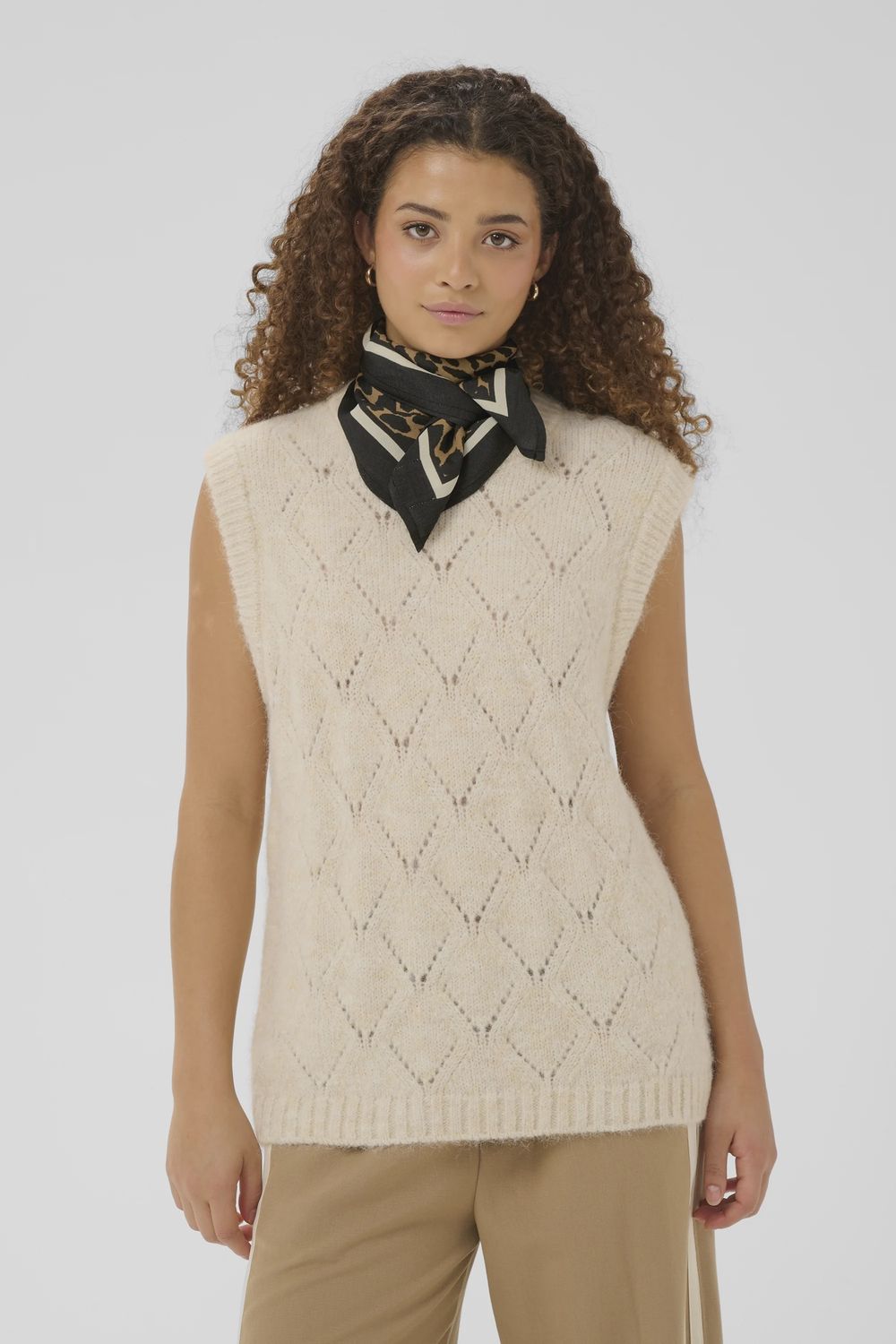 Saint Tropez | Priscilla Scarf | Tigers Eye Spotty Leopard