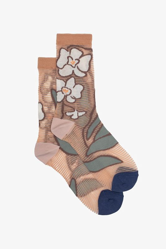 Antler | Semi Sheer Sock | Orchids