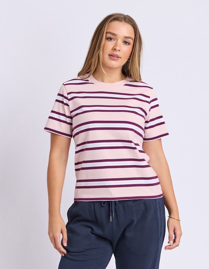 Foxwood | Pure Stripe Tee | Pink