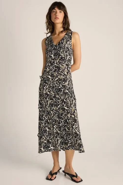 Fate + Becker | Jade Ruffle Dress | Floral Animal