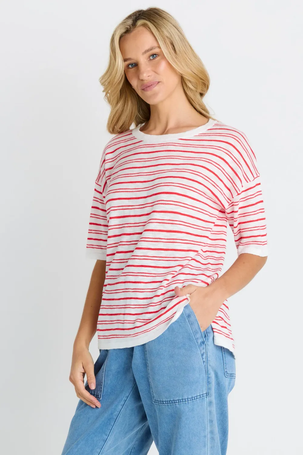 Betty Basic | Eleni Knit Tee | Red stripe