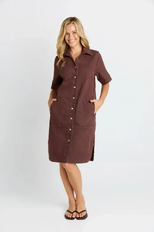 Betty Basic | Dawson Denim Dress | Chocolate