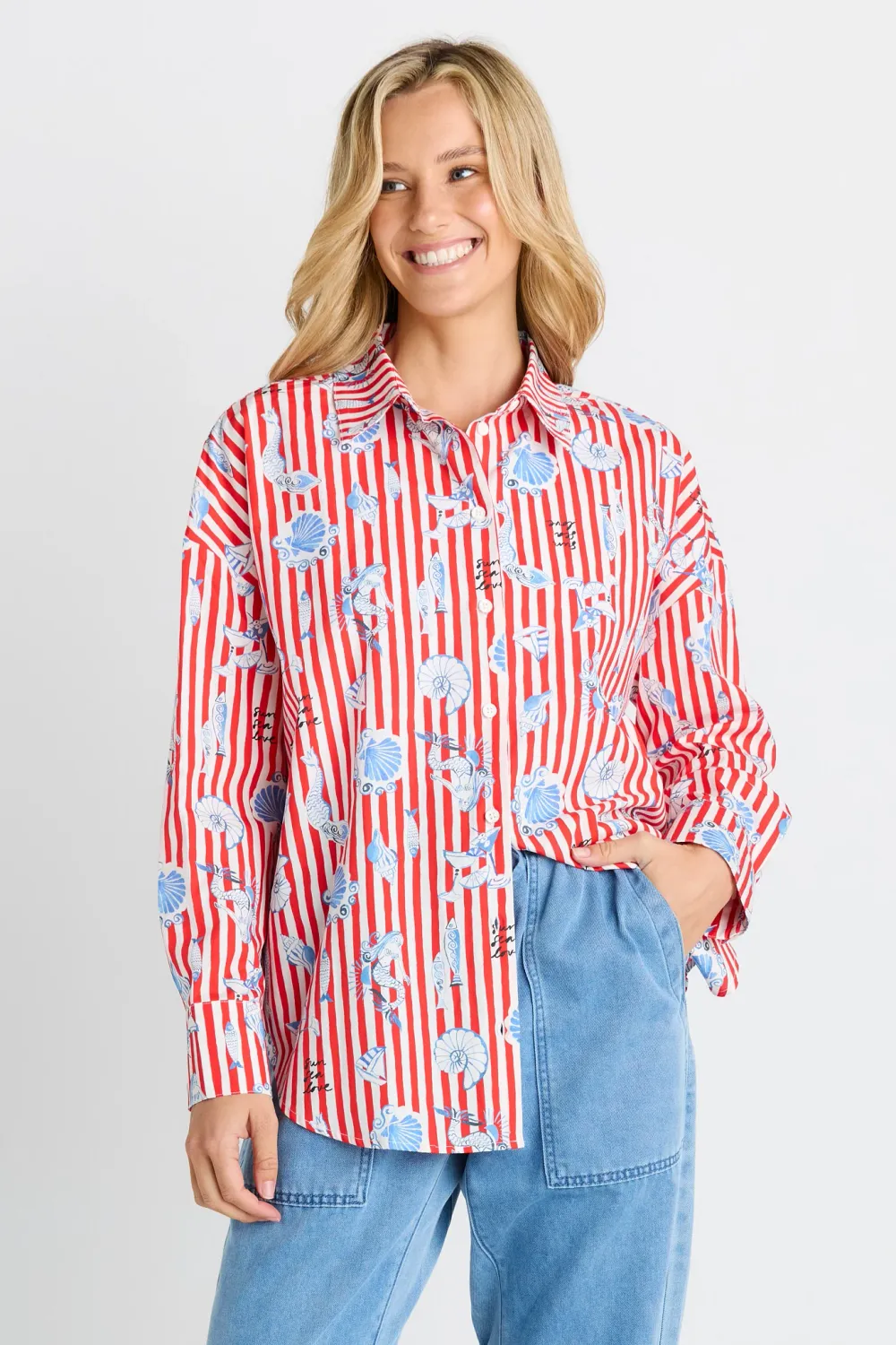 Betty Basic | Amalfi Shirt | Print Red