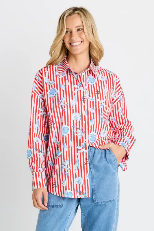 Betty Basic | Amalfi Shirt | Print Red