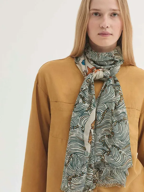 Nice Things | Aegean Sea scarf | Ecru