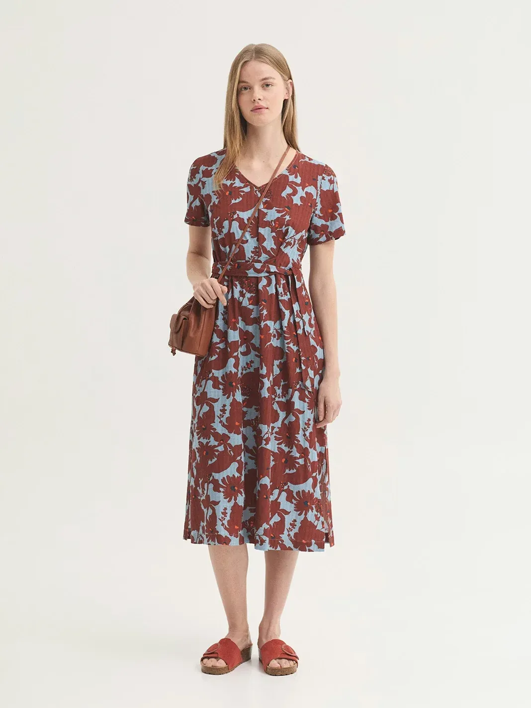 Nice Things | Penelope Flowers print dress | Turquoise