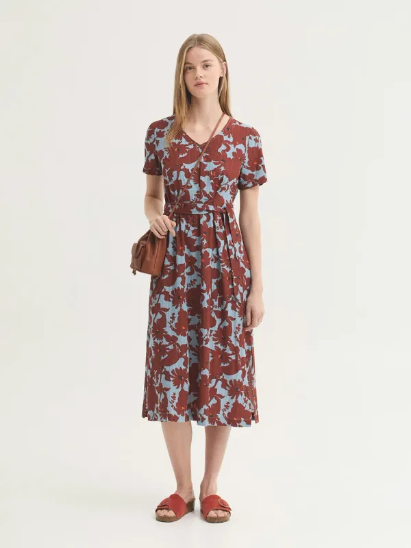 Nice Things | Penelope Flowers print dress | Turquoise