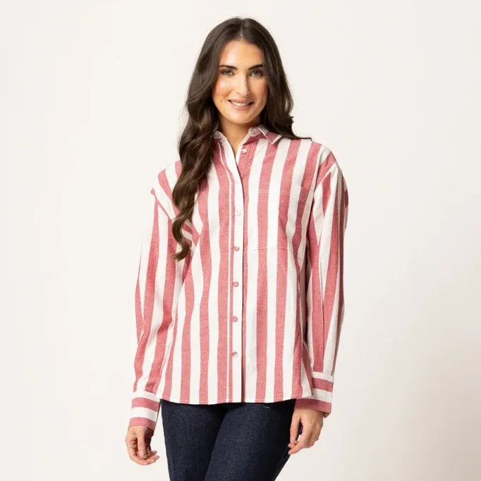 Leila + Luca | Essential Shirt | RubyStripe
