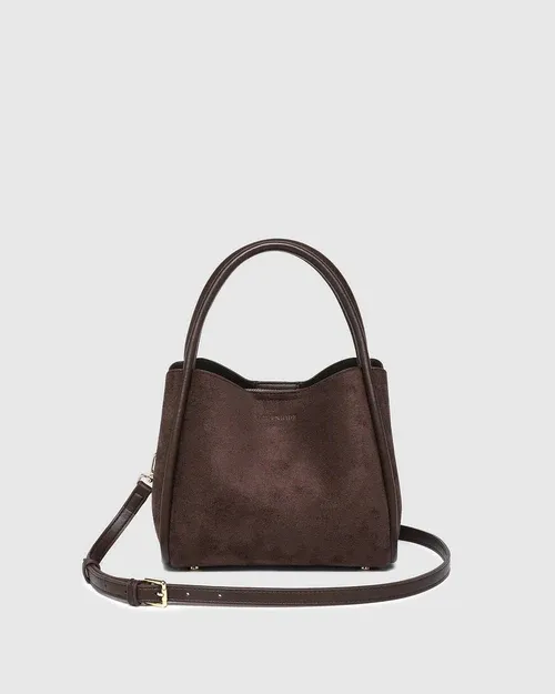 Louenhide | Steffie Suedette Mini Tote bag | Chocolate