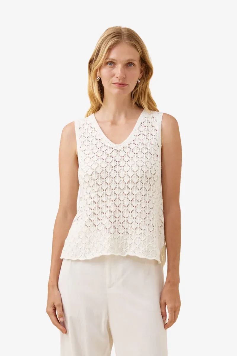 Isle Of Mine | Mia Knit Top | White