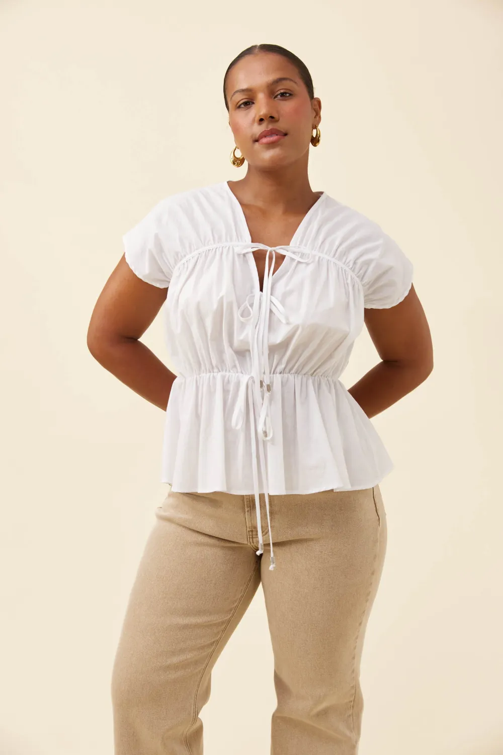 Isle Of Mine | Rosa Tie Top | White