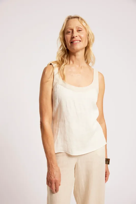 Eb + Ive | Maris Splice Tank | White/Tusk
