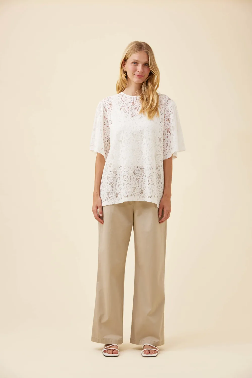 Isle Of Mine | Ethel Lace TShirt | White