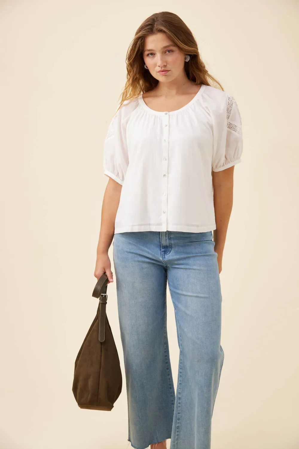Isle Of Mine | Frances Button Top | White