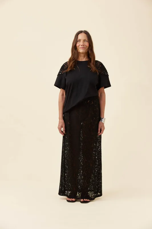 Isle Of Mine | Ethel Lace Maxi Skirt | Black