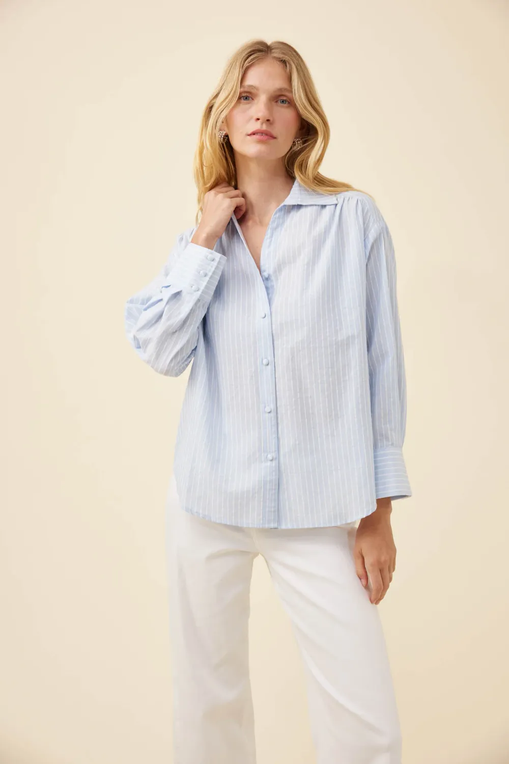 Isle of Mine | Lyndell Shirt | Light Blue